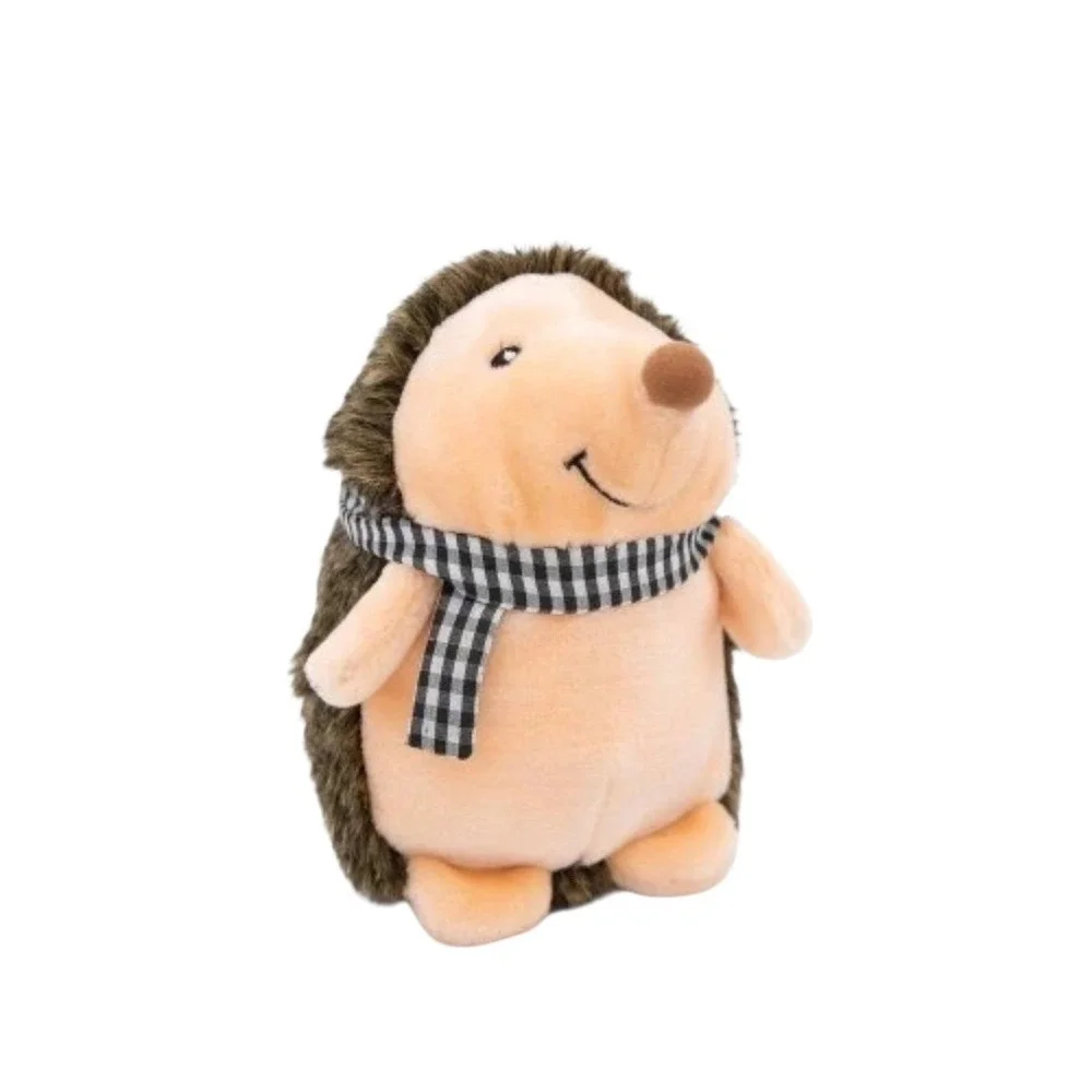 Zippy Paws Hetty the Hedgehog Plush Dog Toy Black‎ White Scarf 20cm x 15cm